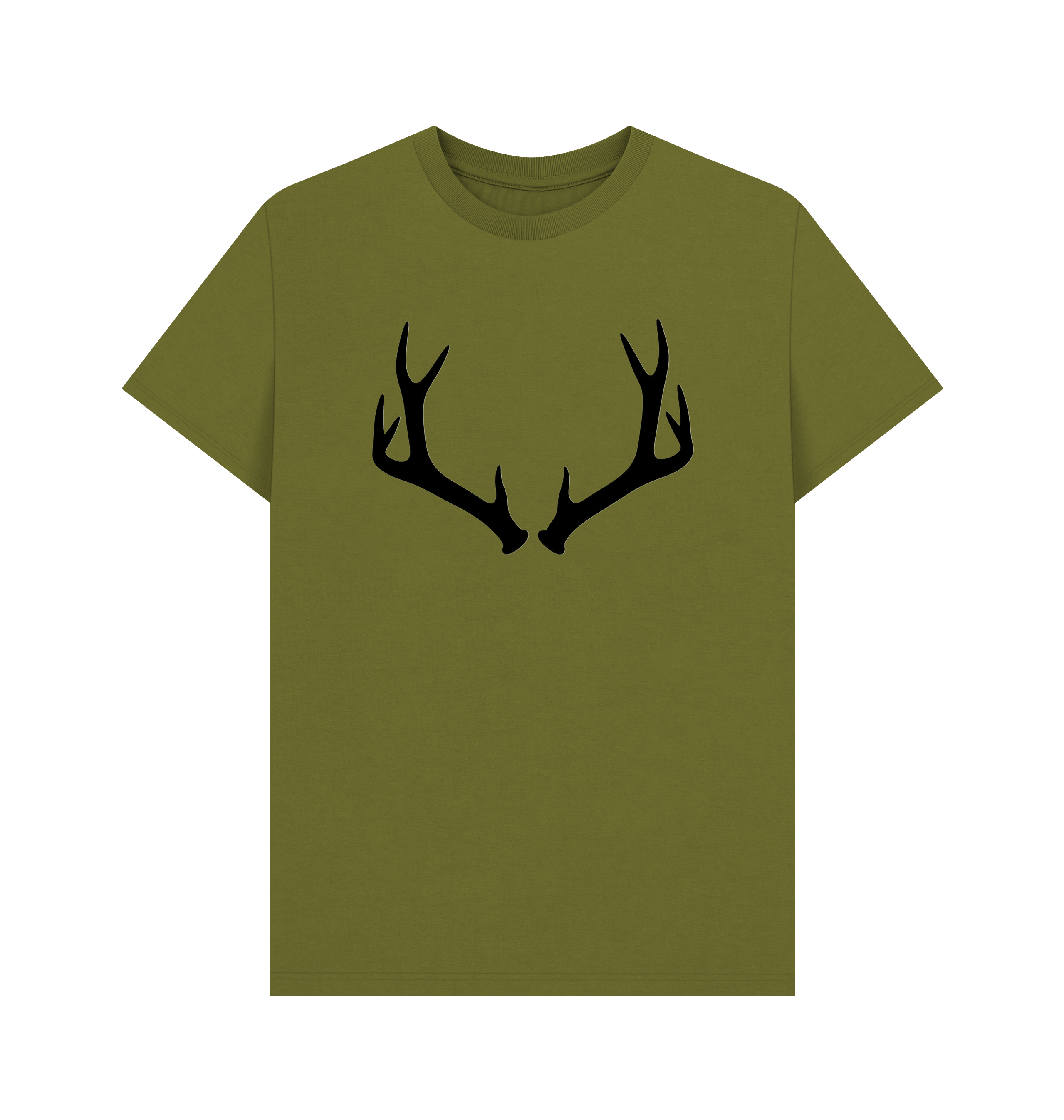 Moss Green Printed T-shirt Front