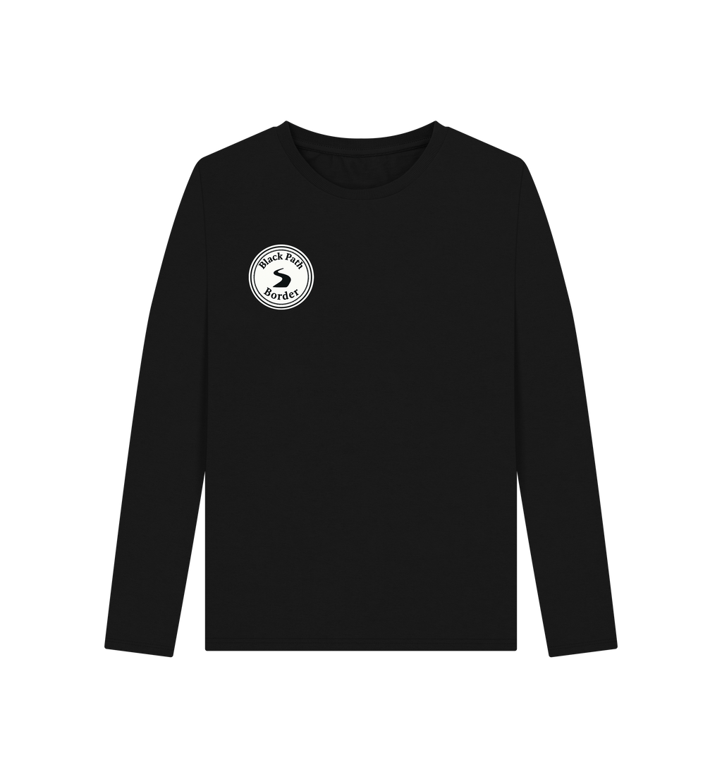 Black Printed Long Sleeve T Shirt Front