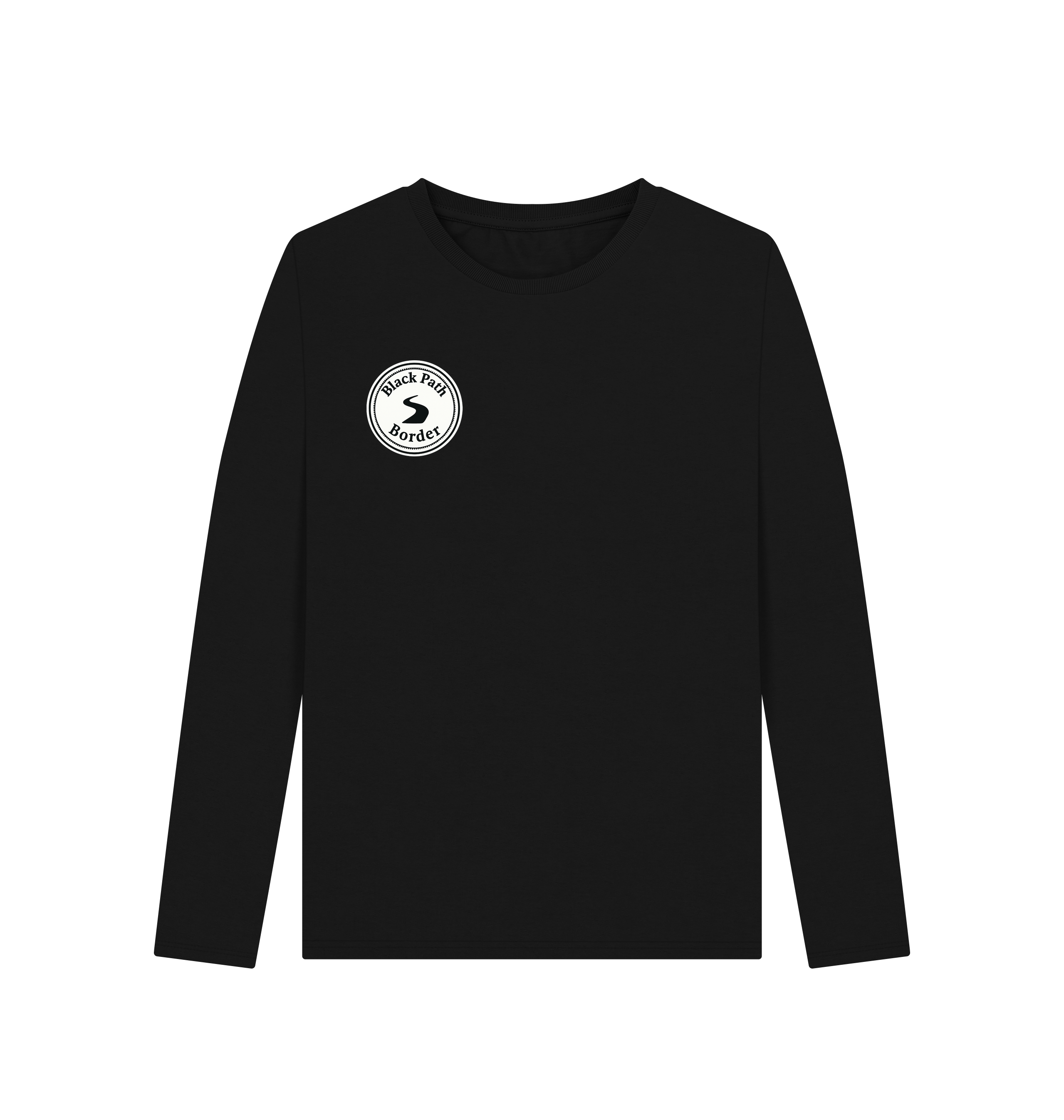 Black Printed Long Sleeve T Shirt Front