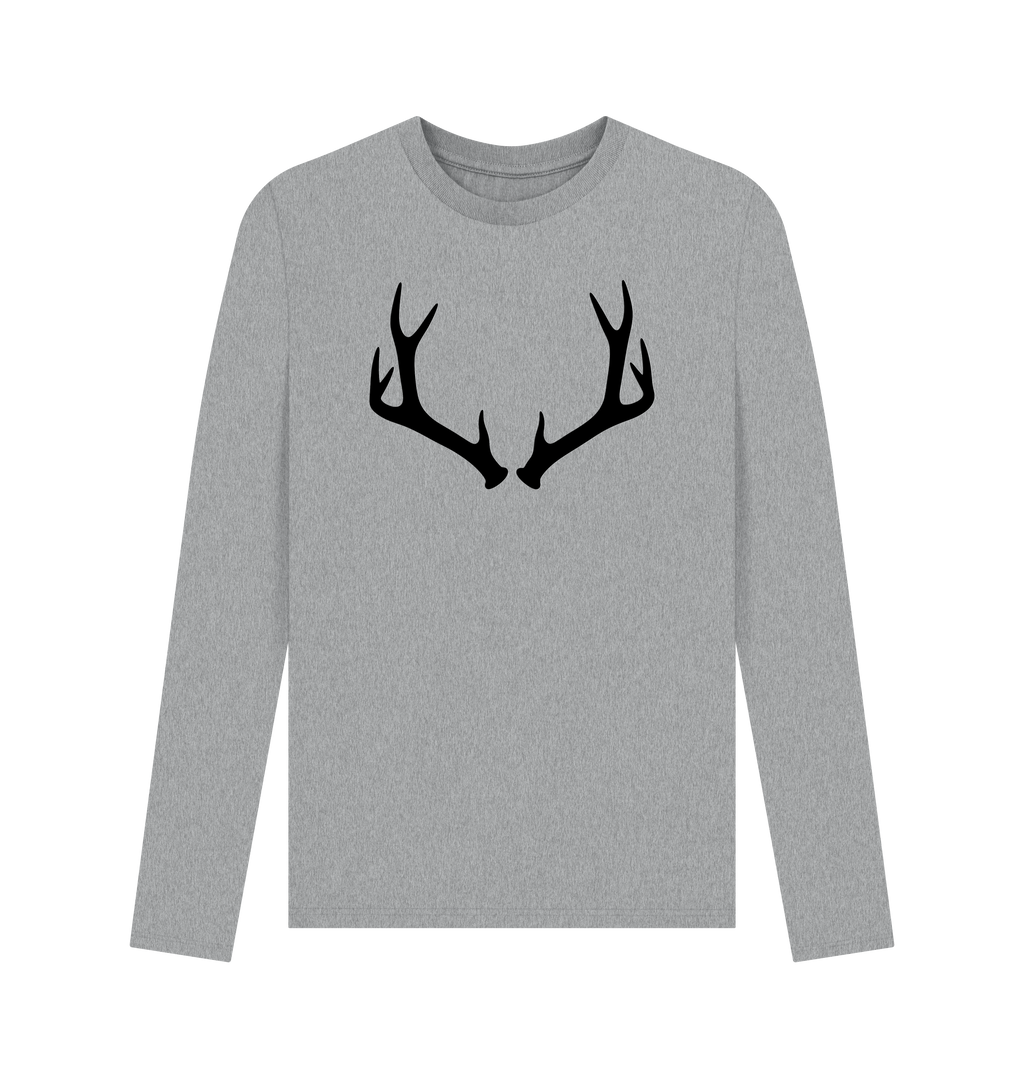 Athletic Grey Printed Long Sleeve T Shirt Front