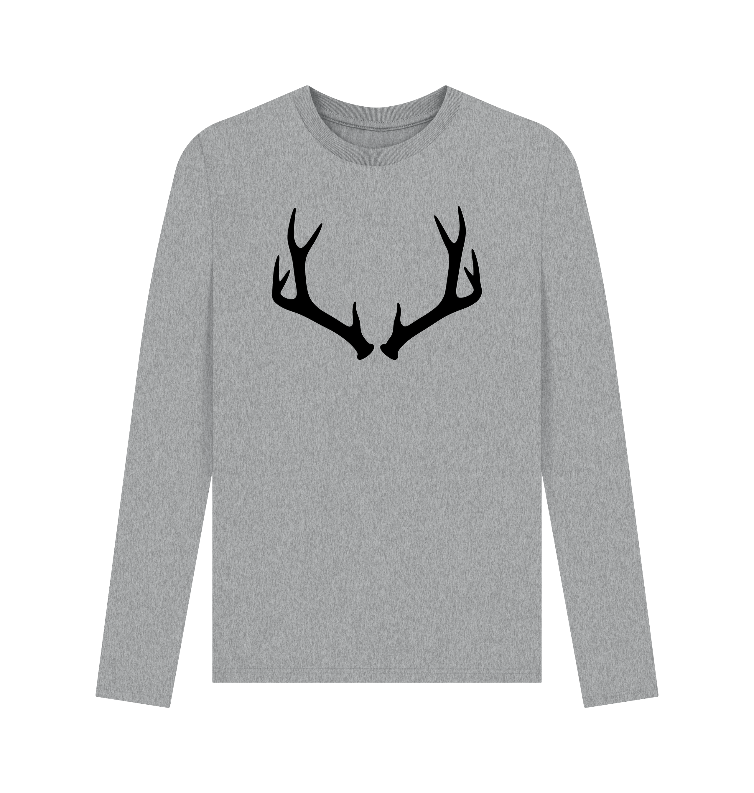 Athletic Grey Printed Long Sleeve T Shirt Front