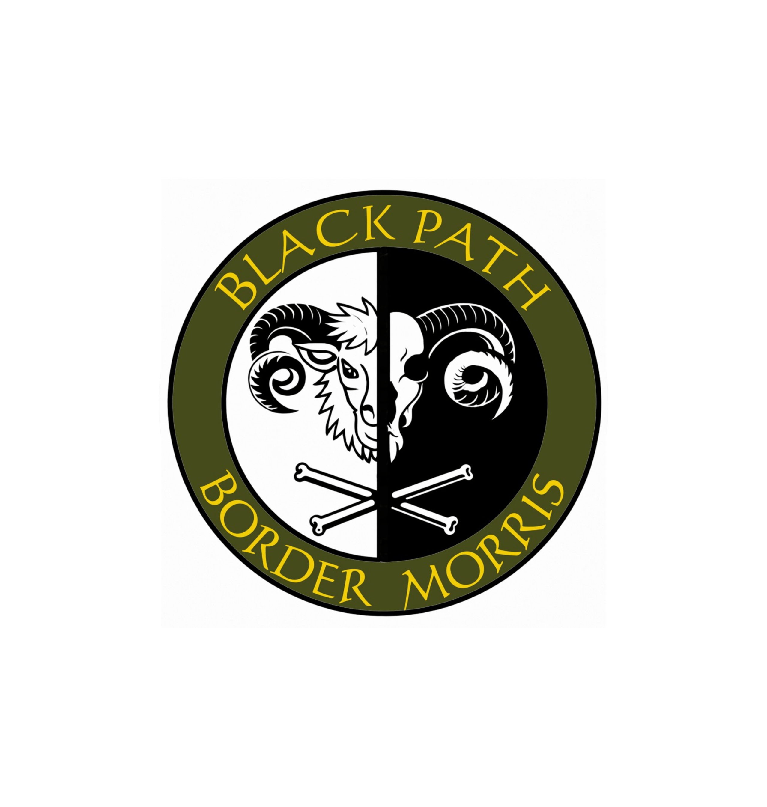 White Printed Circle Sticker Front