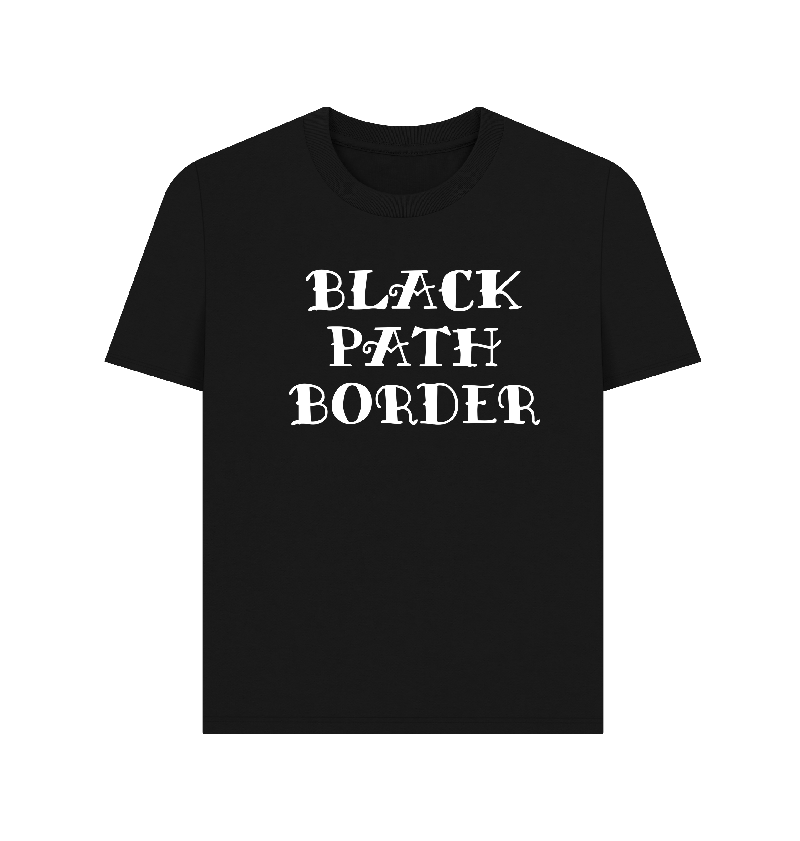 Black Printed T-shirt Front