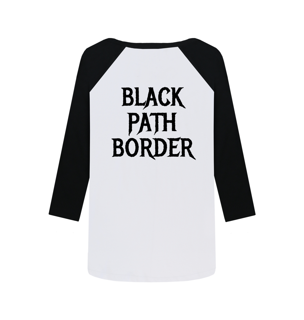 Black-White Printed Baseball T-shirt Back