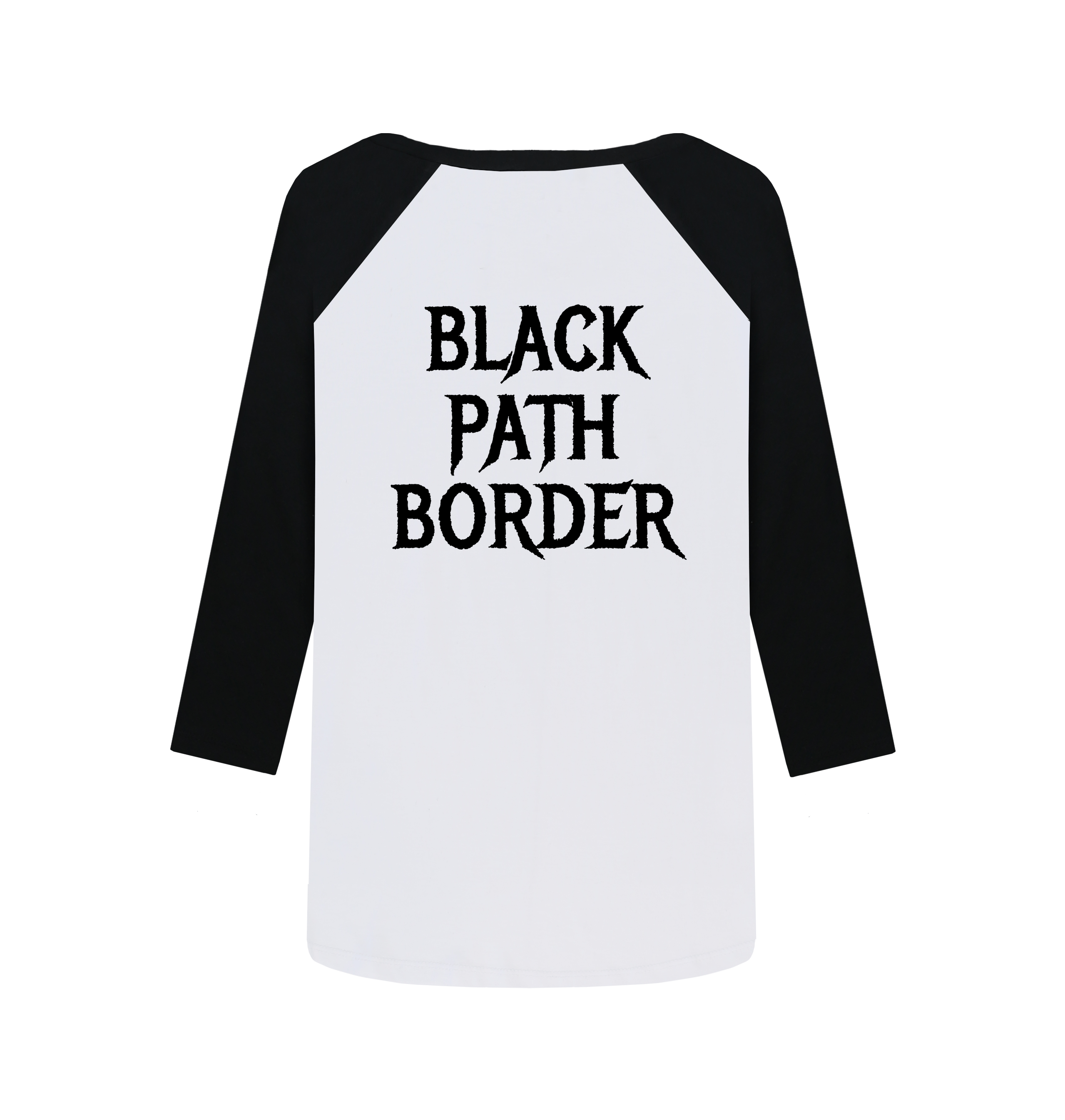 Black-White Printed Baseball T-shirt Back