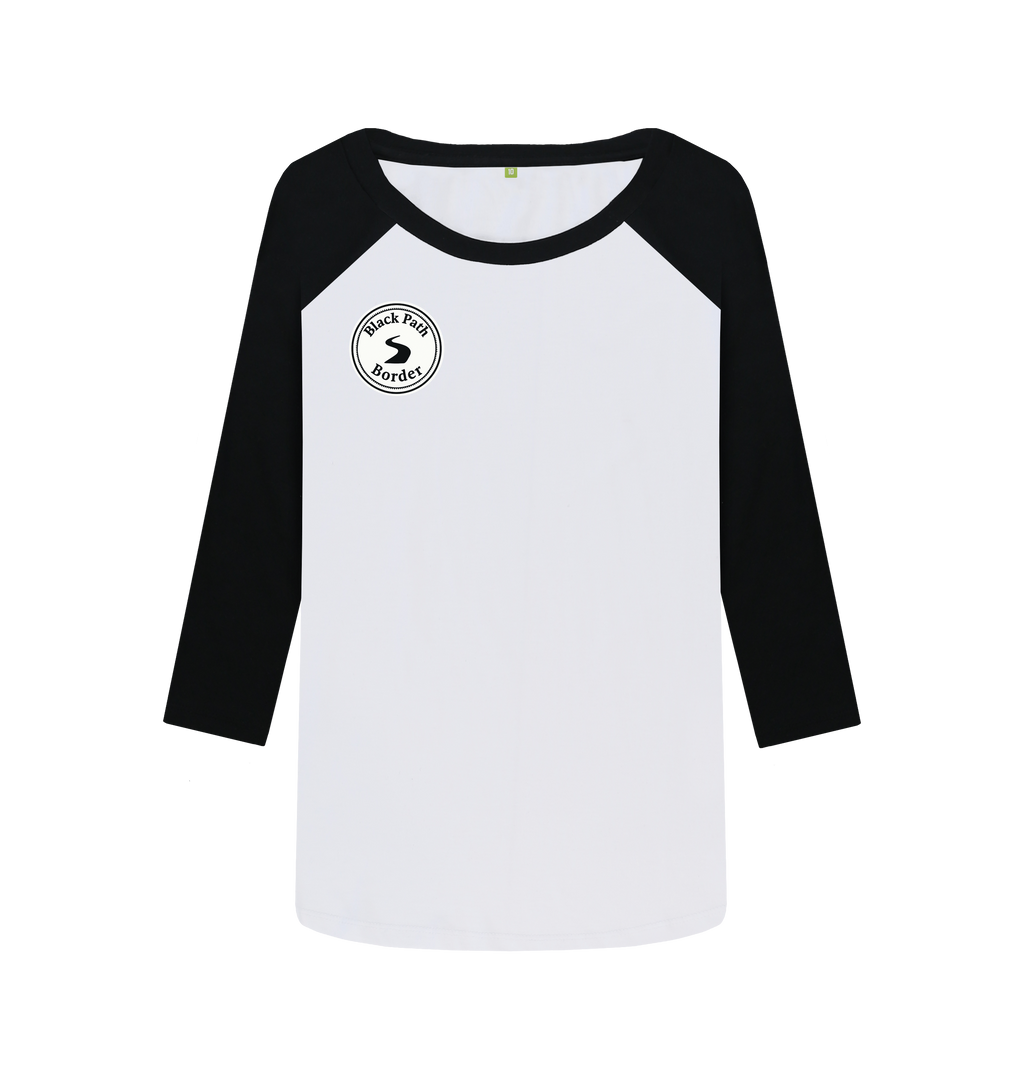 Black-White Printed Baseball T-shirt Front
