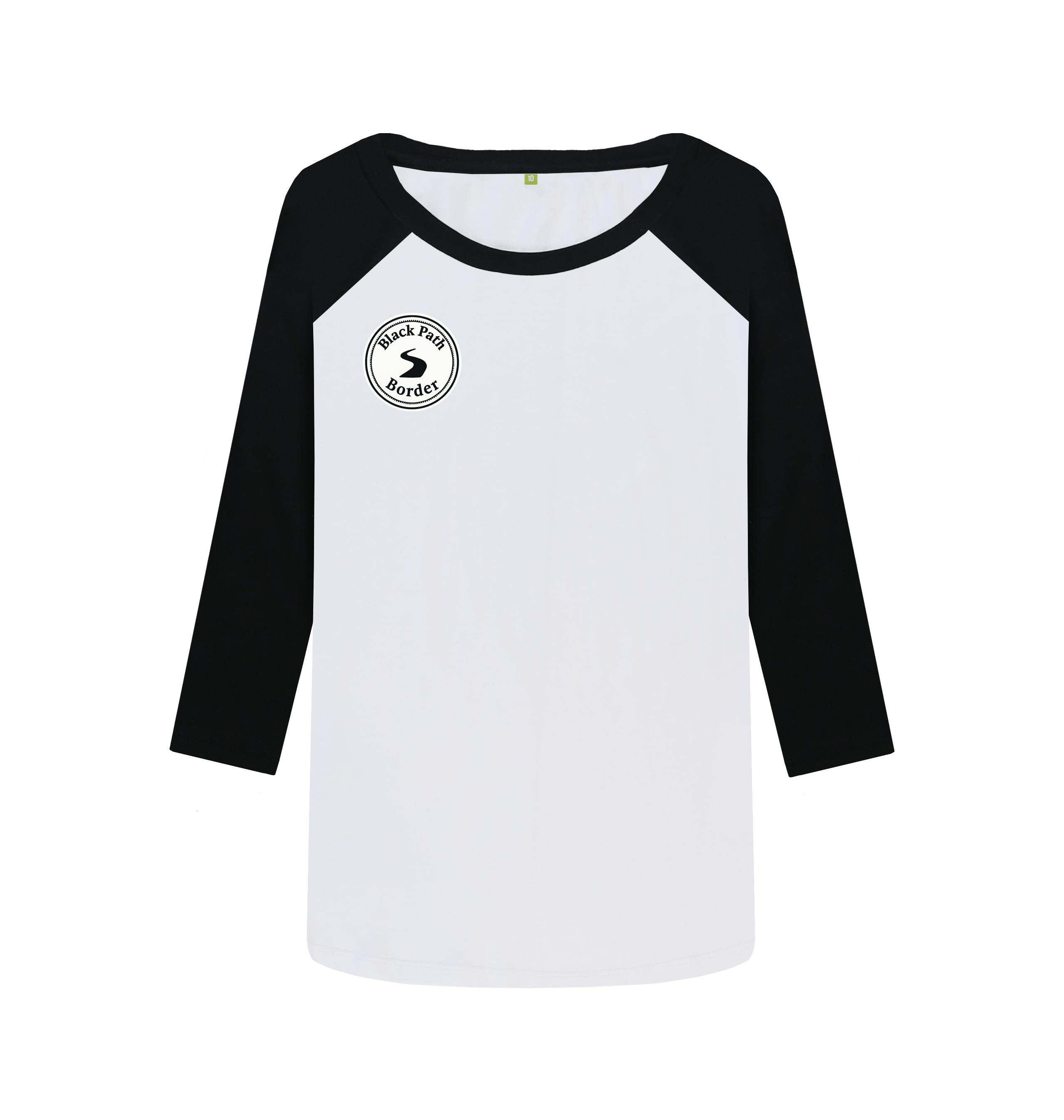 Black-White Printed Baseball T-shirt Front