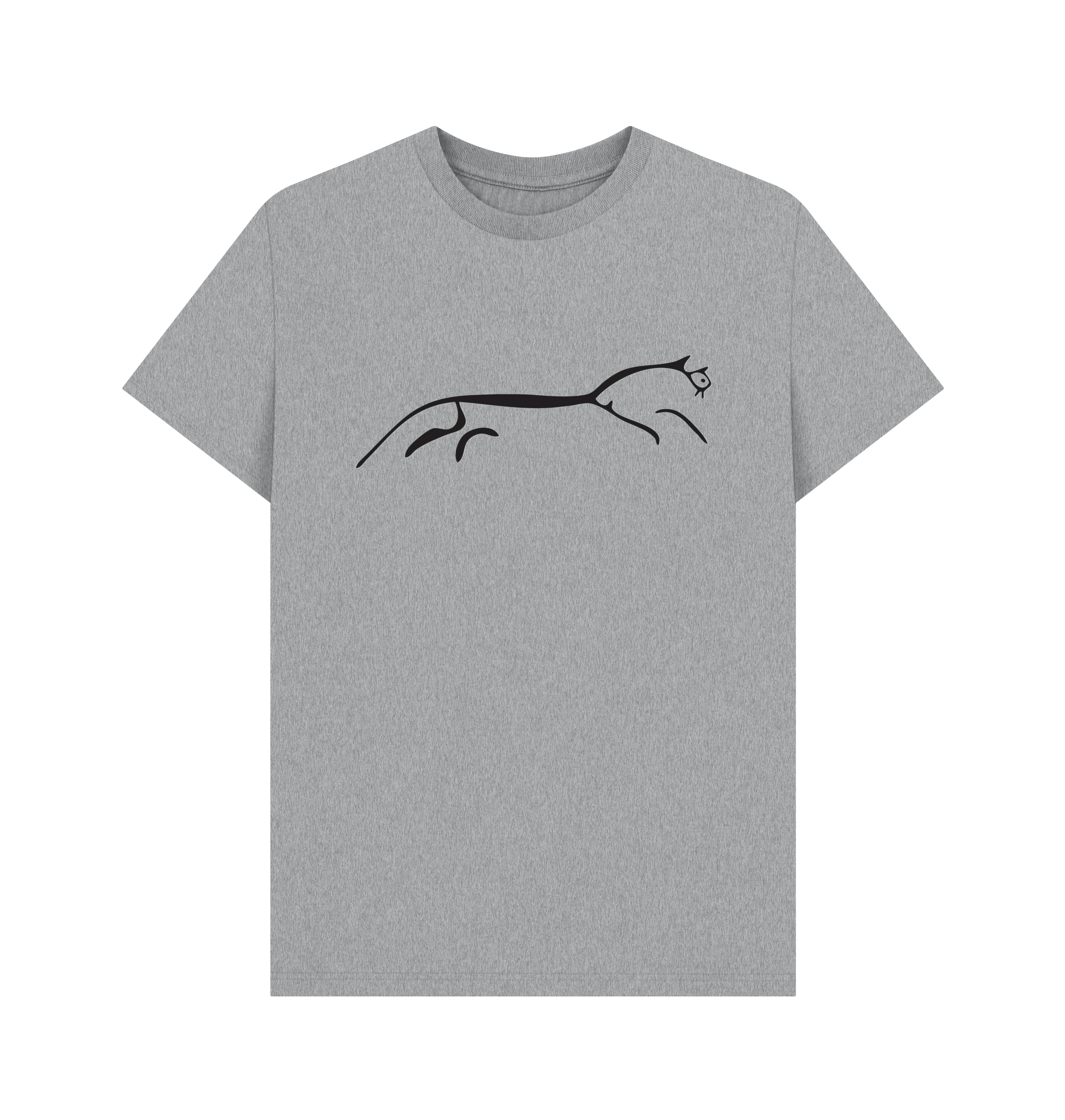 Athletic Grey Printed T-shirt Front