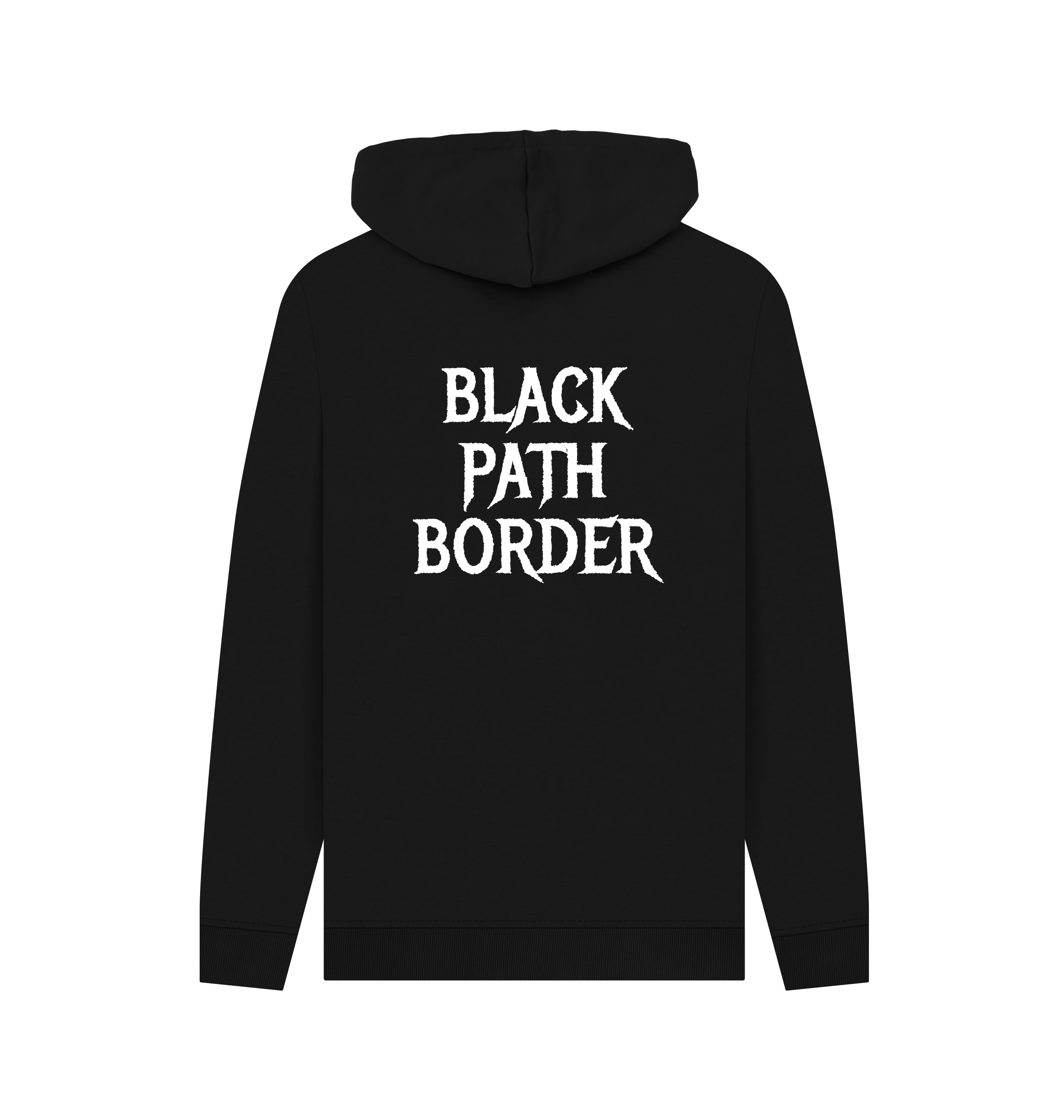Black Printed Hoody Back