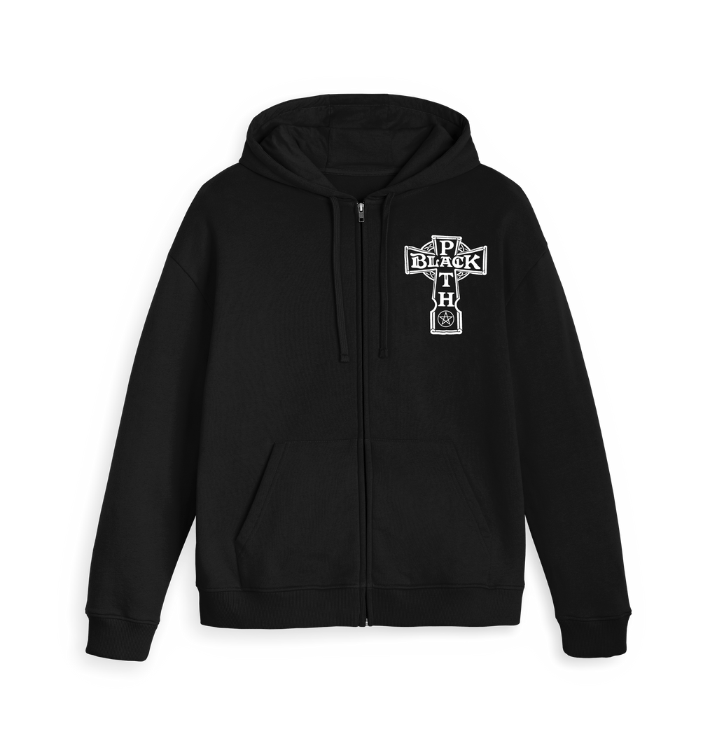 Black Zip hoody Front