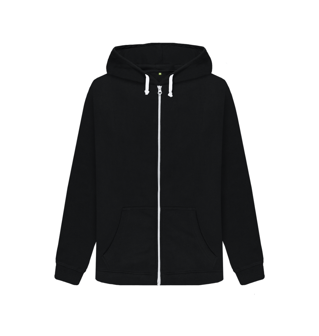 Black Zip hoody Front