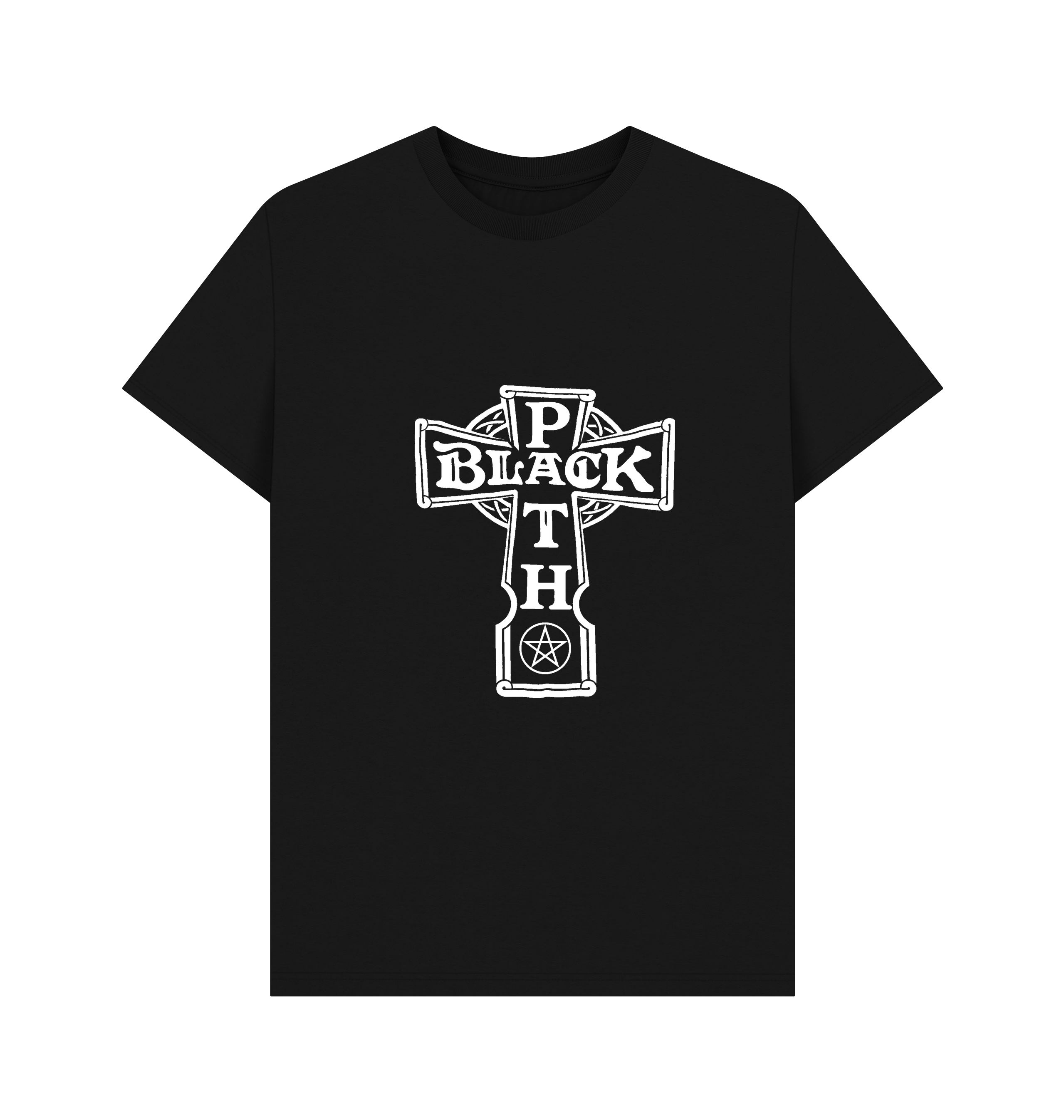 Black Printed T-shirt Front