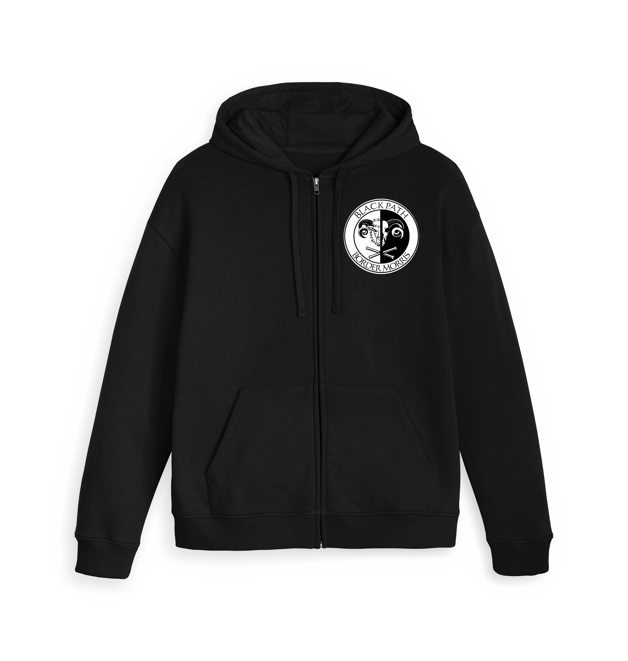 Black Zip hoody Front