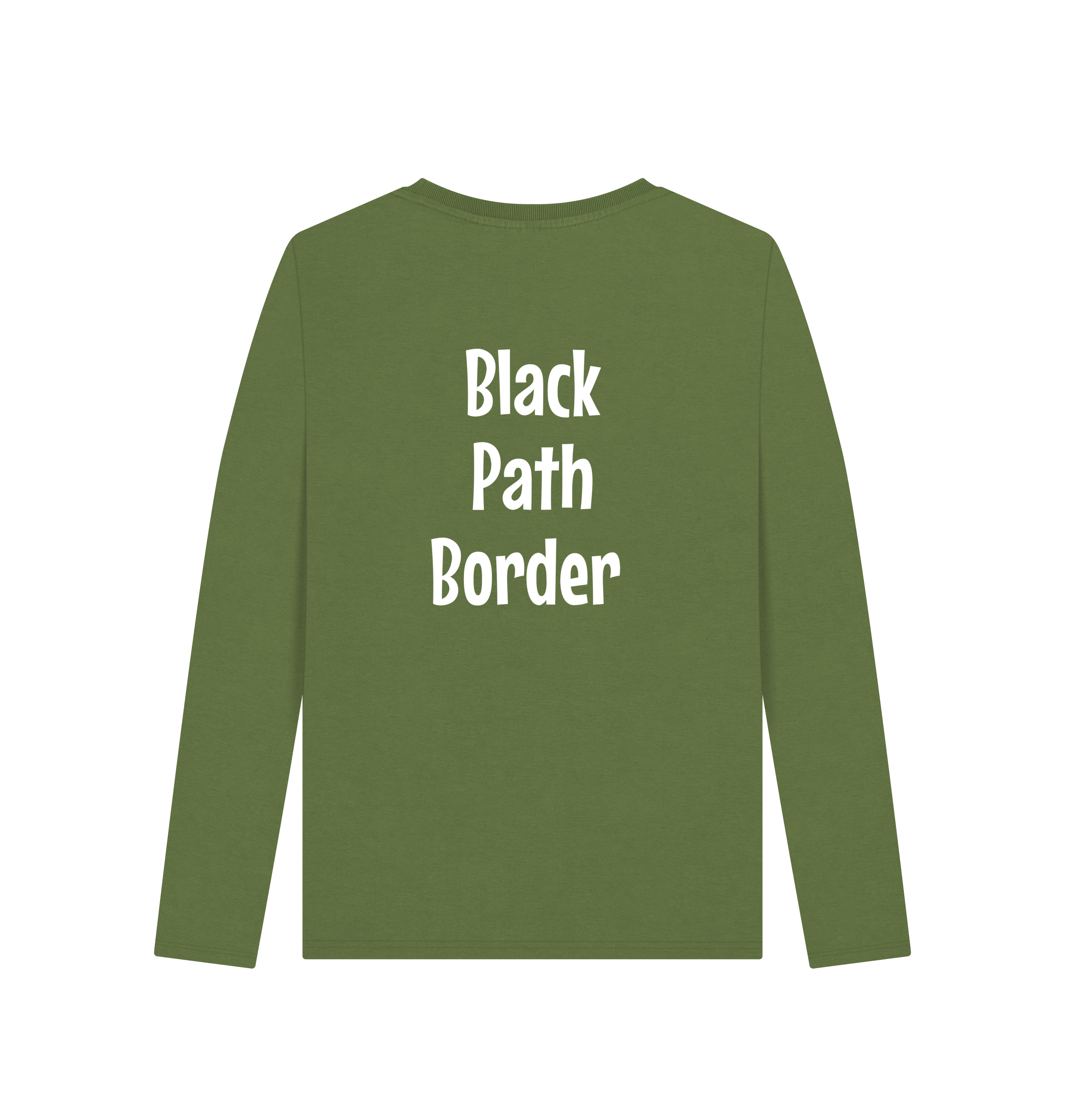 Khaki Printed Long Sleeve T Shirt Back