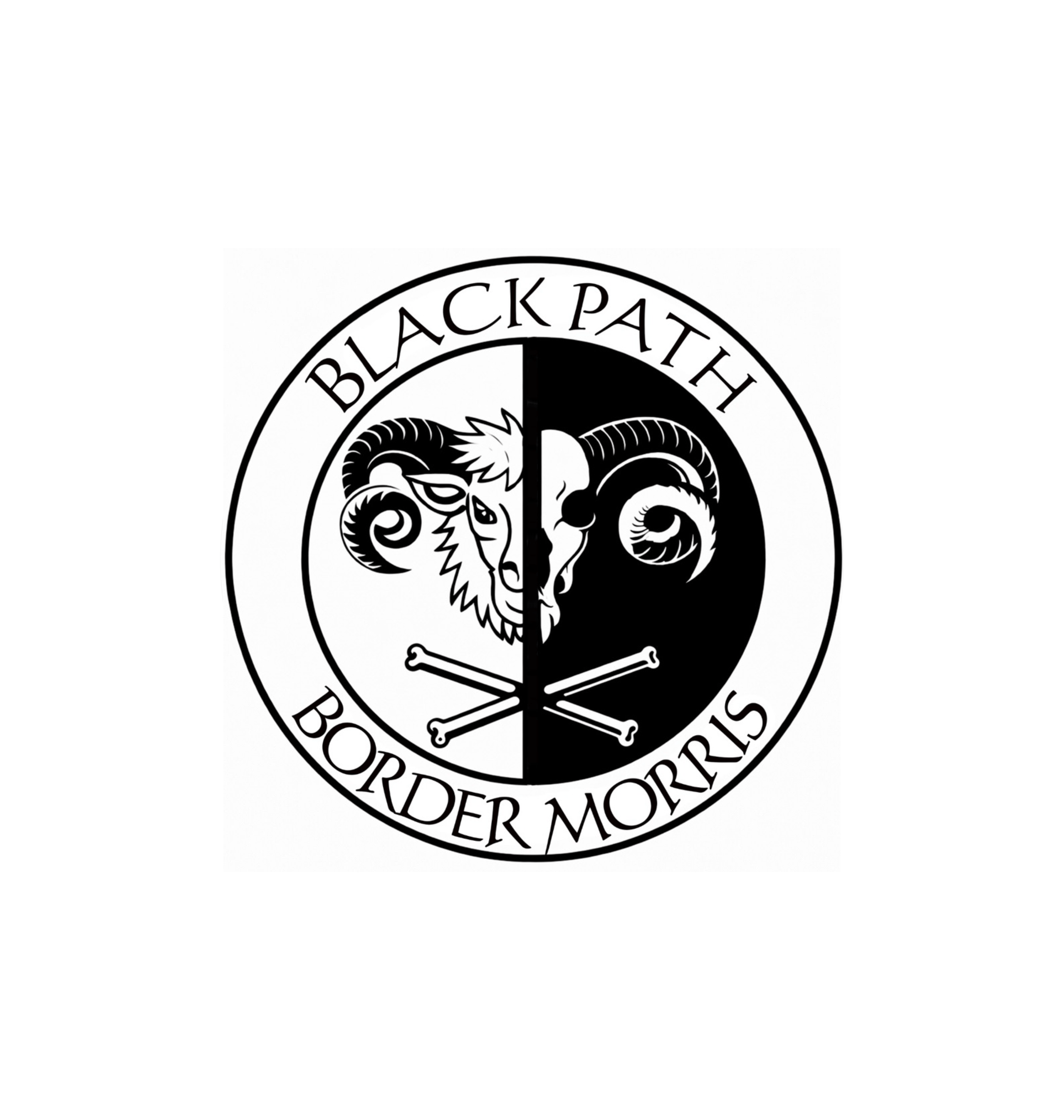 White Printed Circle Sticker Front