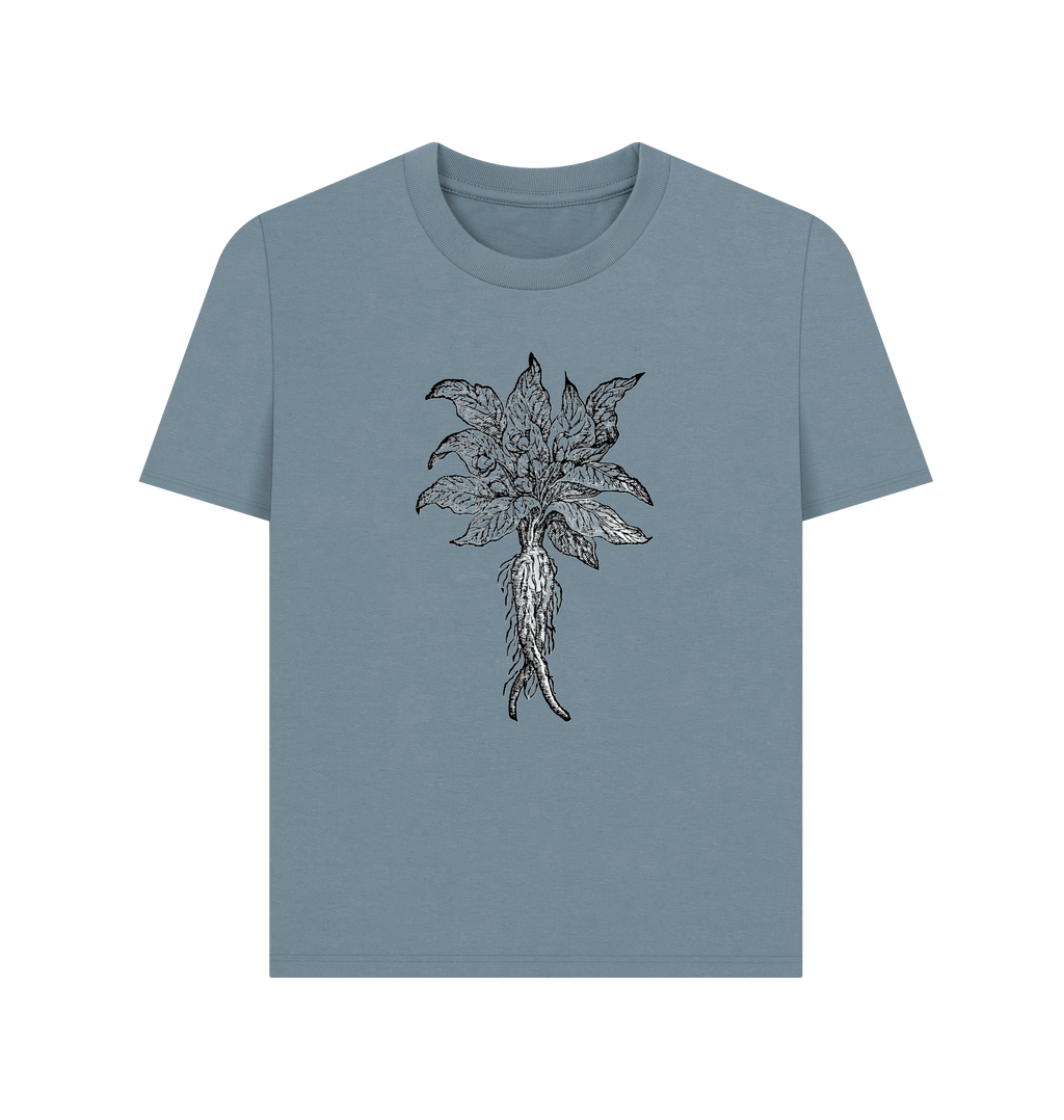 Stone Blue Printed T-shirt Front