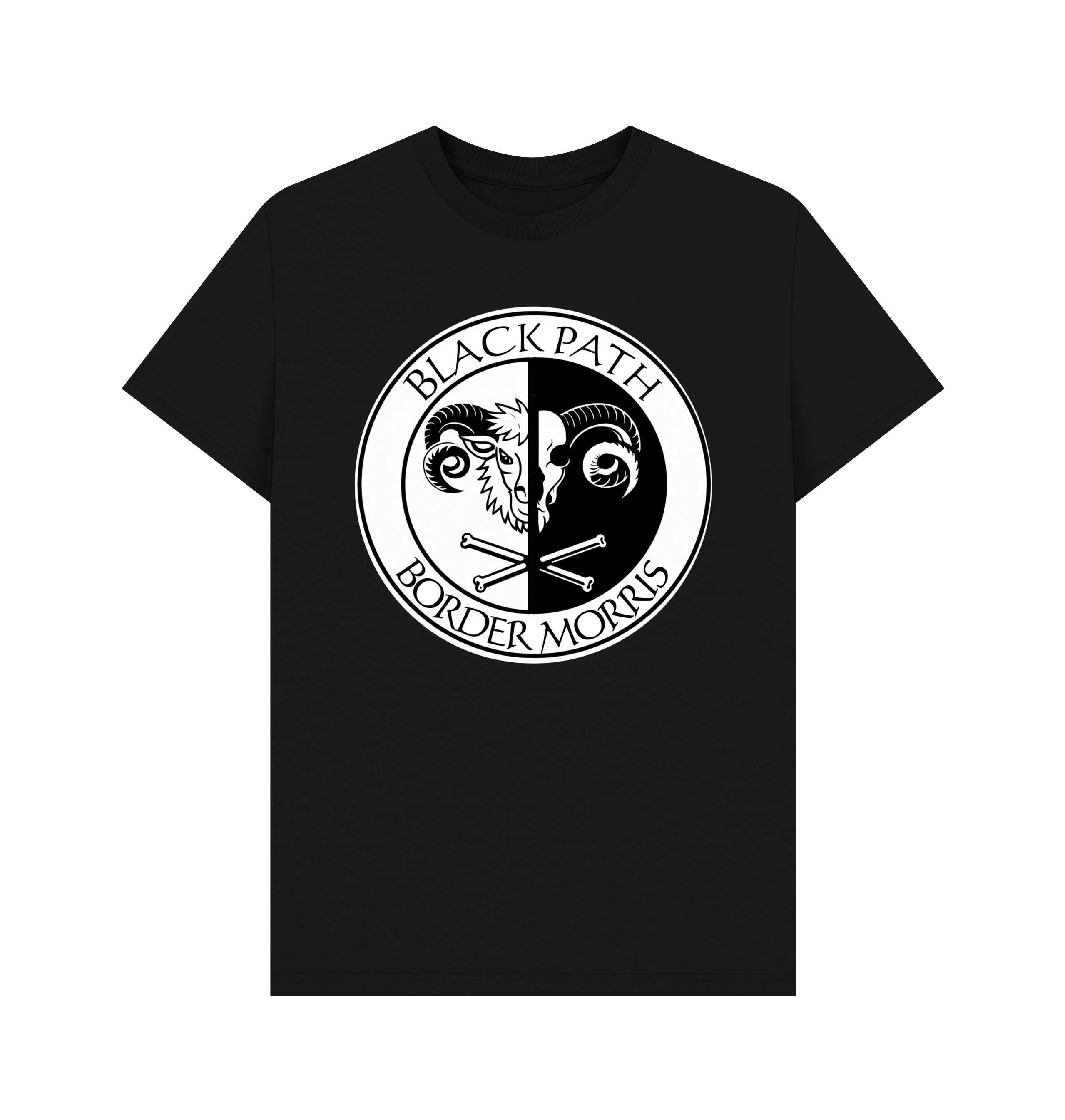 Black Printed T-shirt Front