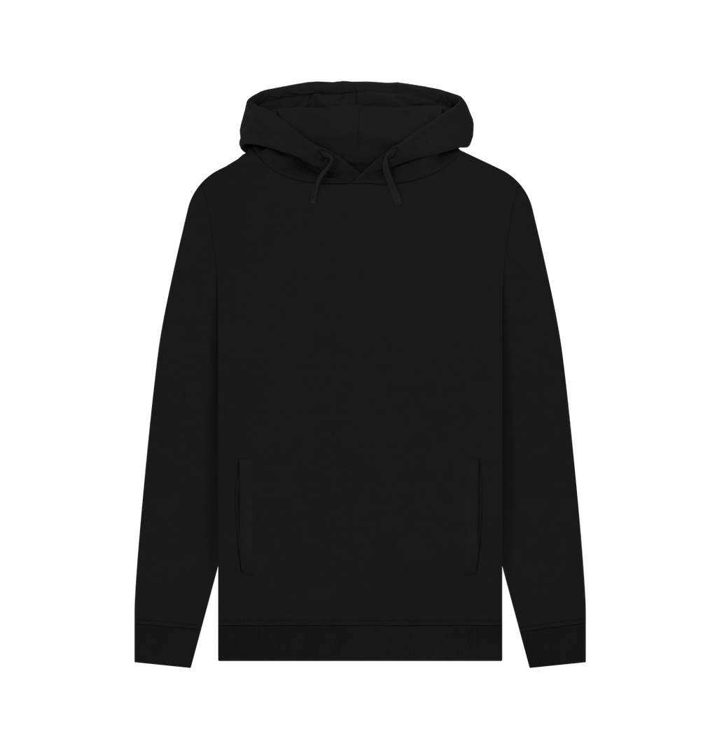 Black Printed Hoody Front